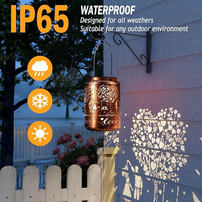 Solar Lanterns Outdoor Garden Decor Gifts for Her Wife Husband Him Couple Ideal Gift for Wedding Romantic Birthday Anniversary Valentines Bridal Shower