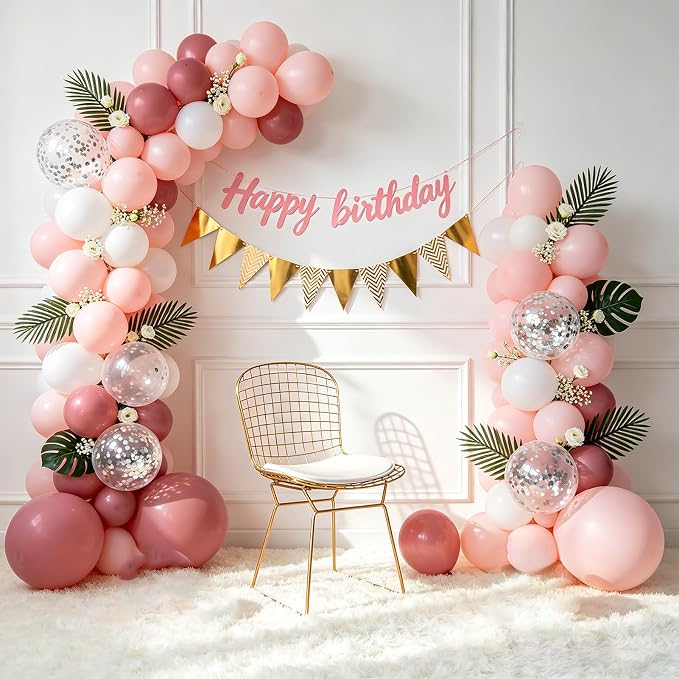 EMART Balloon Arch Stand with 2 Golden U-shaped Water Bag & 4 Reusable Ground Stakes,7.5FT & 6.2FT Set of 2 Gold Half Wedding Arch Stand for Wedding,Party, Baby Shower, Graduation Ceremony, Exhibition