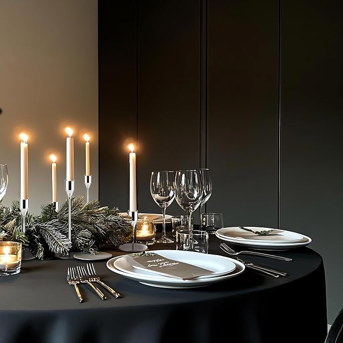 Silver Taper Candle Holders for Wedding Table Centerpiece,Tall Taper Candlestick Holders Bulk Set of 6,Metal Candle Stick Holders for Dinning or Mantel Centerpiece,Party Home Decor