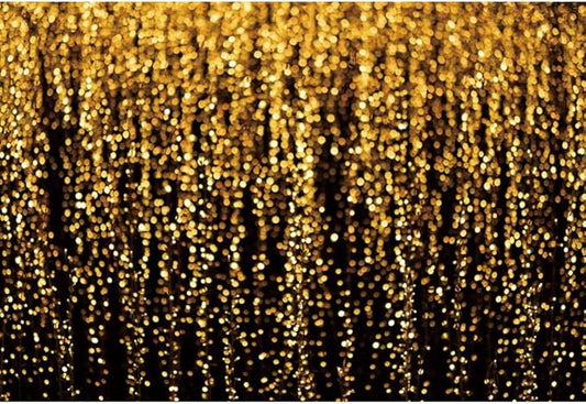 Laeacco 7x5ft Gold Bokeh Backdrop Black and Gold Glitter Bokeh Spots Photography Background for Birthday Wedding Anniversary Graduation Prom Party Cake Table Decoration Banner Photo Booth Props