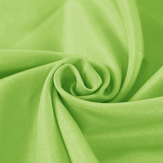 Fokitut 2 Pack Waterproof Round Tablecloth, 132 Inch, Stain Resistant and Wrinkle Polyester Table Cloth, Fabric Table Cover for Kitchen Dining, Wedding, Party, Holiday Dinner-Apple Green