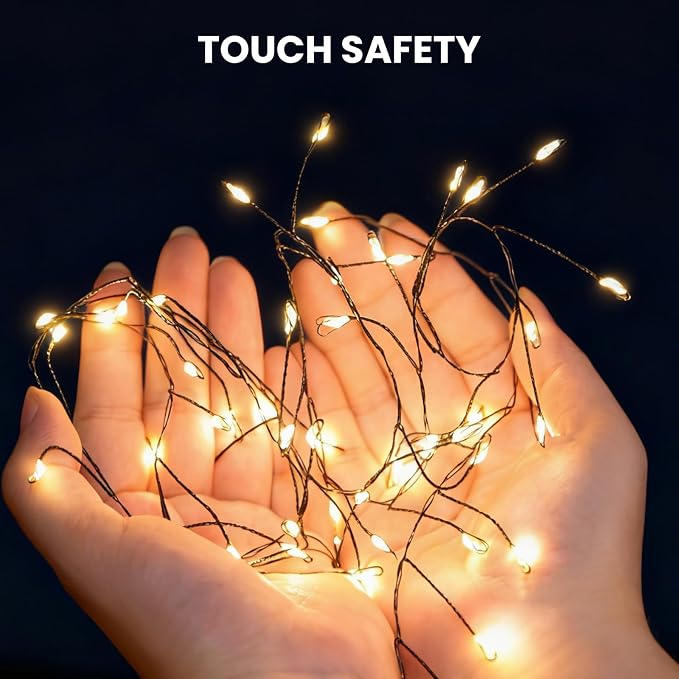 Dailyart Fairy Lights Plug in, 1000 Led Twinkle String Light with Remote 75Ft Waterproof 8 Modes Warm Cluster Lights with Timer for Bedroom Wreath Window Wedding Christmas Tree Decoration,Black Wire