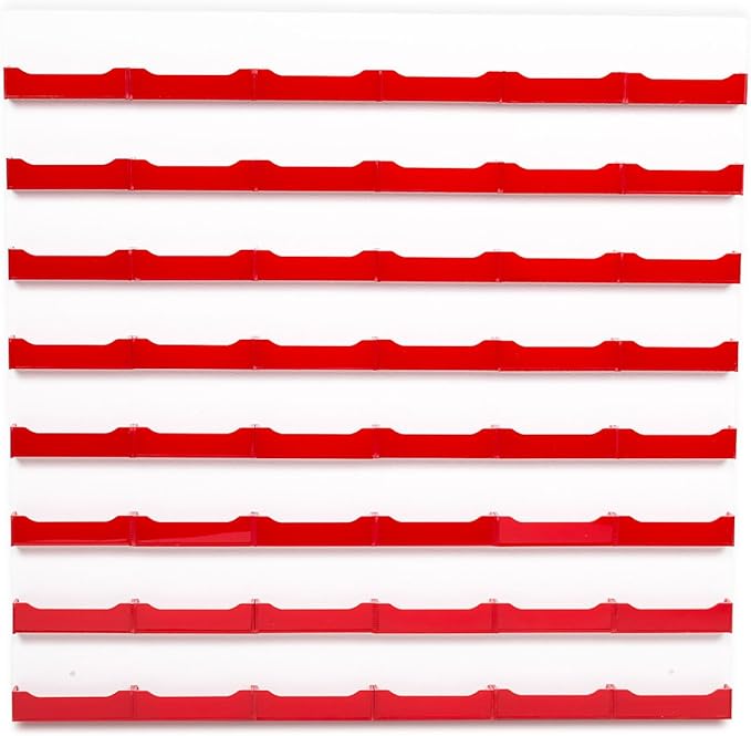 Source One 48-Pocket Wall Mount Business Card Holder (Red)