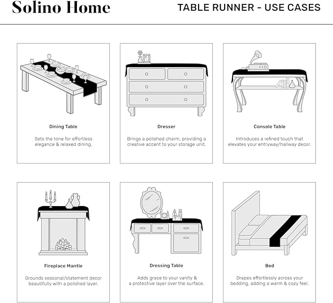 Solino Home Light Grey Table Runner 90 Inches Long - Cotton Linen Hemstitch 14 x 90 Inch Table Runner for Dining, Spring, Summer, Mothers Day