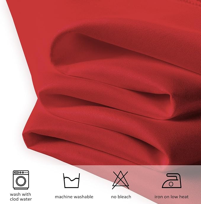 8 Pack Red Square Tablecloth 54x54 Inch Table Cloth for Square Tables, Wrinkle Resistant Washable Polyester Fabric for Dining Banquet Wedding Party