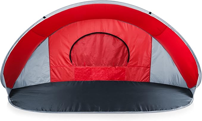 PICNIC TIME NCAA Georgia Tech Yellow Jackets Manta Portable Beach Tent, Pop Up Tent, Beach Sun Shelter Pop Up, (Gray with Black Accents)