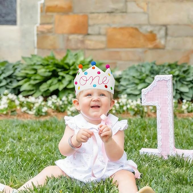 Personalized Hand Embroidered Birthday Hats Unique Happy Birthday Crowns Cute Party Hat for Boy Girl Fit All Ages