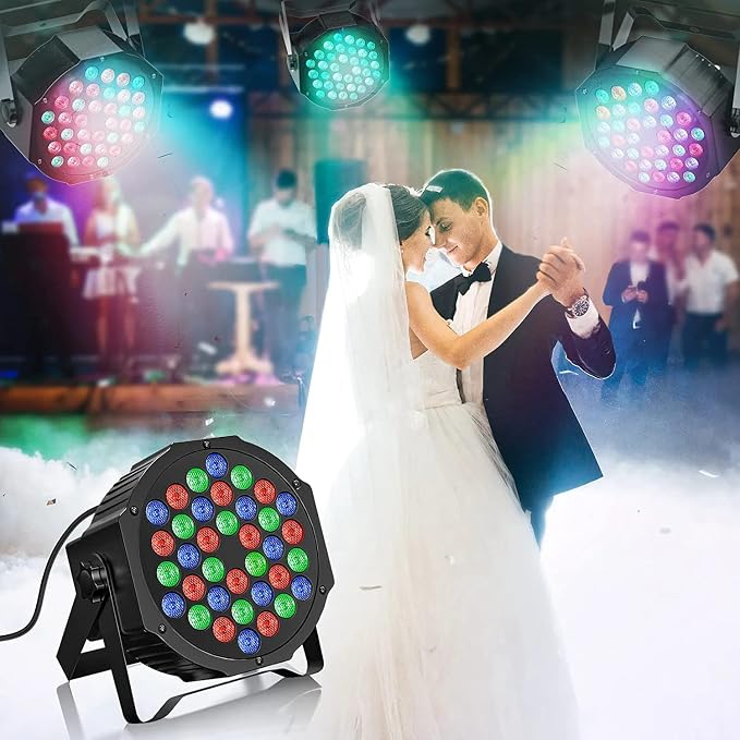 Rechargeable Stage Par Lights U`King RGB 36 LED Uplights Battery Powered with RGB 36W DJ Uplights Sound Activated Control for Wedding DJ Disco Events Halloween Church Live Party - 20 Pack