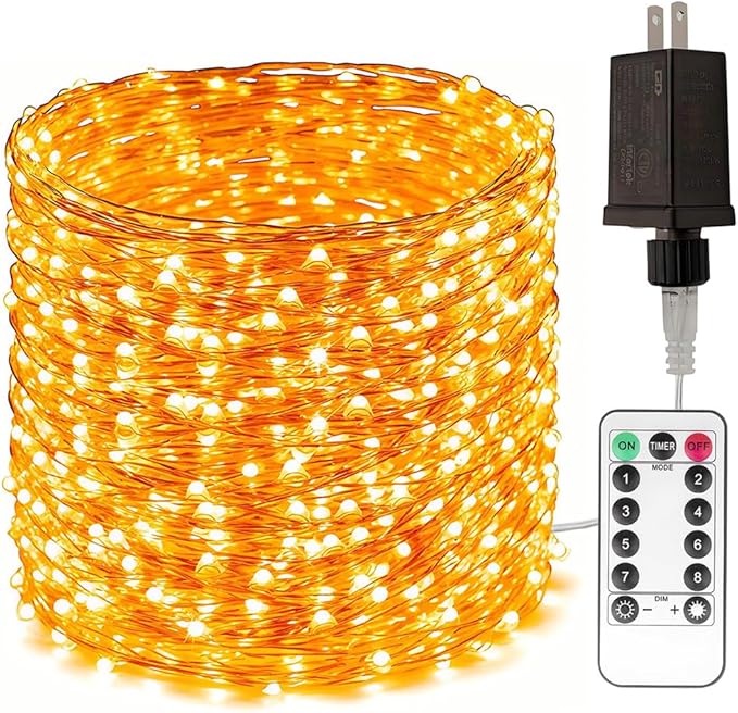 660FT Extra Long Fairy Lights Plug in Waterproof Outside High Bright Copper Wire String Lights with Remote 2000 LED for Garden, Porch, Patio, Christmas Wedding Party Decoration