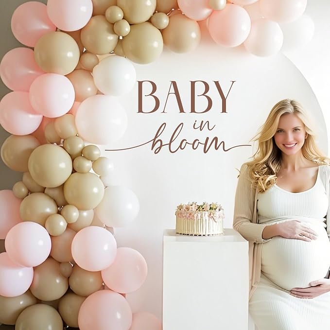 Baby in Bloom Baby Shower Decorations - Baby in Bloom Sign for Backdrop, Boy or Girl Gender Reveal Sign, Boy or Girl Arch Wall Decal, First Birthday Decorations for Boys, 1st Party Banner Supplies