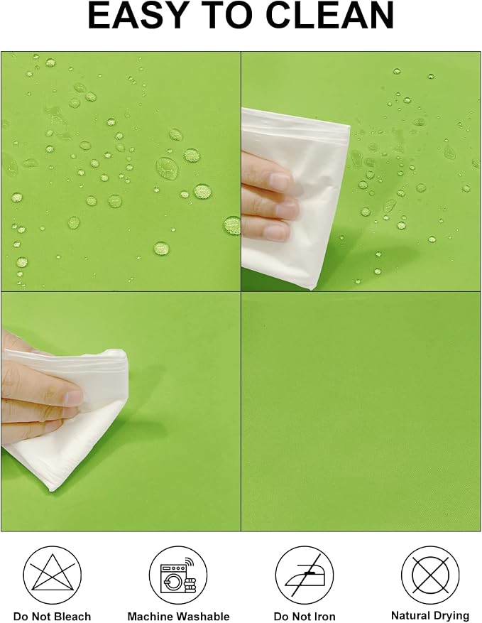 Fokitut 2 Pack Waterproof Rectangle Tablecloth, 60x120 Inch,Stain Resistant and Wrinkle Polyester Table Cloth, Fabric Table Cover for Kitchen Dining, Wedding, Party, Holiday Dinner-Apple Green