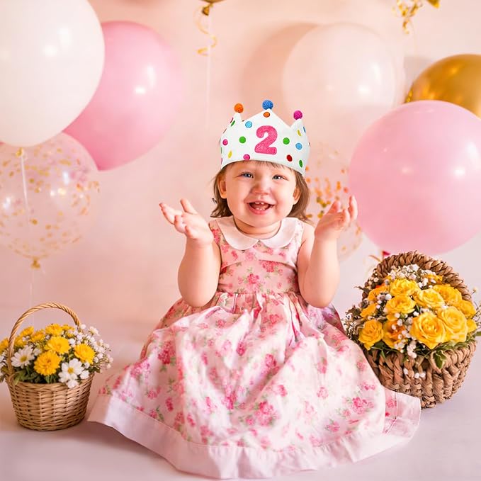 Personalized Hand Embroidered Birthday Hats Unique Happy Birthday Crowns Cute Party Hat for Boy Girl Fit All Ages