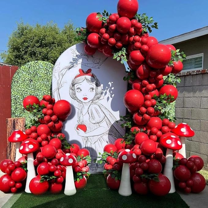 Captank Red Balloons Double Stuffed Dark Red Different Sizes Balloon Garland Arch Kit For Christmas Birthday Anniversary Wedding Proposal Bridal Shower Party Decoration