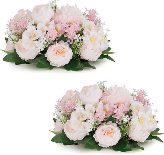 Flower Balls Centerpieces for Tables: 2 PCS Pink Flowers for Centerpieces Floral Arrangements Centerpiece for Wedding Party Celebration Home