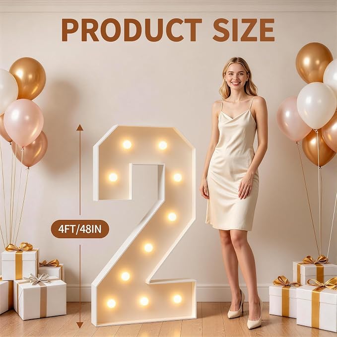 imprsv 4FT Marquee Numbers 30,DIY Light Up Numbers for 30th Birthday Decorations, Party Decorations,Anniversary Party Decor,Mosaic Number for Balloons Number 30,Pre-Cut Foam Board Kit