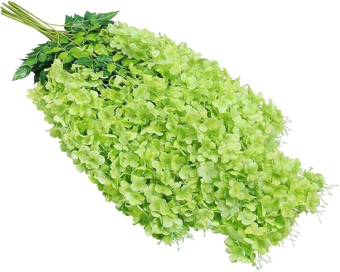Pauwer Wisteria Hanging Flowers 12 Pack Fake Flower Garland Artificial Wisteria Vines Rattan Silk Flower String Wedding Party Wall Decorations,Green