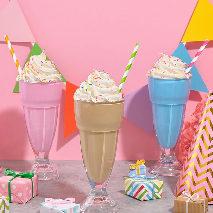 100 Packs Biodegradable Paper Straws, Assorted Rainbow Colors Disposable Drinking Straws for Birthday Carnival Summer Pool Party Wedding Baby Shower Halloween Christmas Decoration Supplies