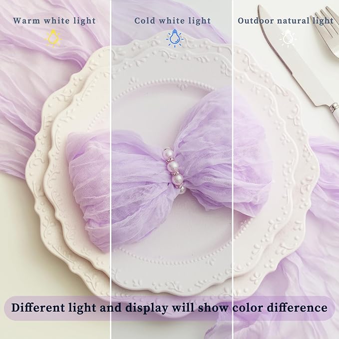 60 Pack Lilac Cloth Napkins 21x21 Inches Lilac Cheesecloth Napkins Set of 60 Washable Dinner Table Napkins for Wedding Bridal Baby Shower Rustic Boho Cotton Gauze Family Gathering Table Decor
