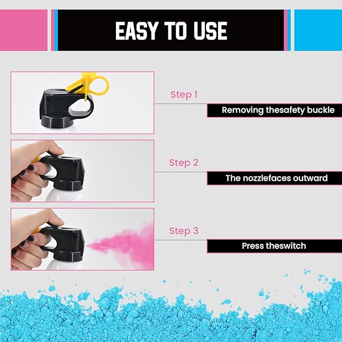 Gender Reveal Fire Extinguisher Pink or Blue 2Pack Gender Extinguisher Gender Reveal Smoke Powder for Boy or Girl Baby Gender Reveal Ideas Biodegradable Color Powder Smoke for Gender Reveal