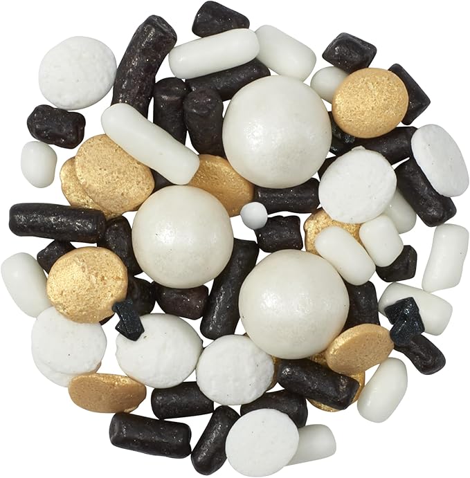 DecoPac Cheers To You Fusion Mix Sprinkles, 26oz, Shaped Candy Sprinkles in Handheld Container, Edible Decorations For Celebration Cakes, Cupcakes, Cookies and Donuts