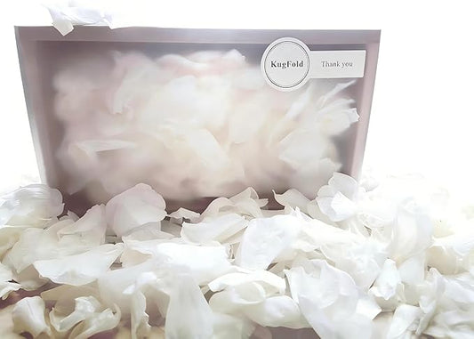 8.11oz Real White Rose Petals,Natural Petals For Wedding Party Decorations,Dried Flower Confetti,Rose Flower Girl,Table Centerpieces,Bridal Shower,Romantic Night,Proposal Decor