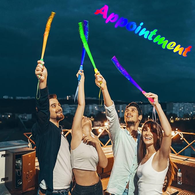 BouQuw 50 Pack Glow Sticks Bulk,Mardi Gras Party Supplies ,3 Models Flashing Sticks, Fiber Optic Wands Light up Sticks Fit Birthday World cup 2026 4th of july Graduations