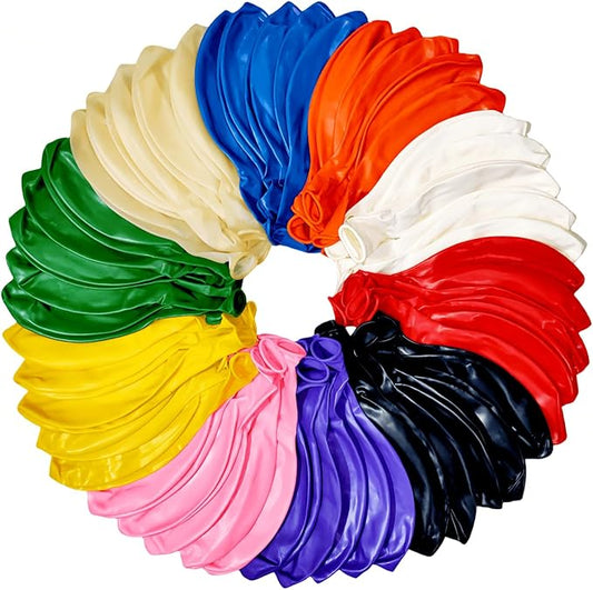 50 Pack 24 inch Balloons 10 Colors Latex Rainbow Party Big Balloon Bulk for Various Party Events Decorations