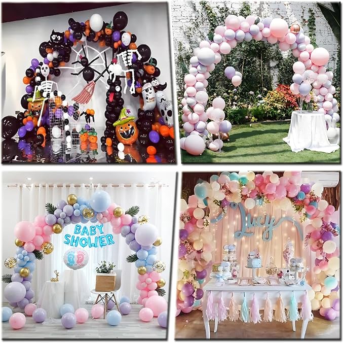 Balloon Arch Stand Kit, 2IN1 Metal Balloon Column Arch with Weighted Water Bag for Birthday, Graduation Ceremony, Baby Baptism, Wedding, Engagement , Various Festival Party Decoration