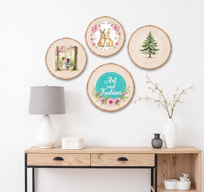 3 Pack 11 Inch Large Wood Slices for Centerpieces,Natural Unfinished Round Wood Ornaments for Crafts,Rustic Wooden Circles & Slabs for Wedding Centerpieces& Christmas Table Decor,DIY Painting Crafts