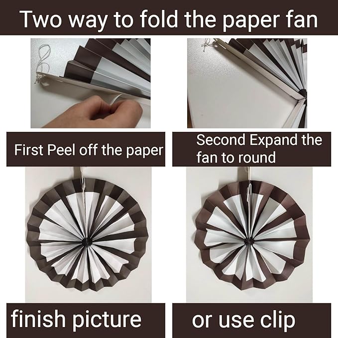 9Pcs Wagon Wheel Western Cowboy Party Decorations Straw Hay Bales Paper Fans Hanging Ceiling Wall Decor for Wild Cowboy Themed Rodeo Farm Birthday Party Supplies
