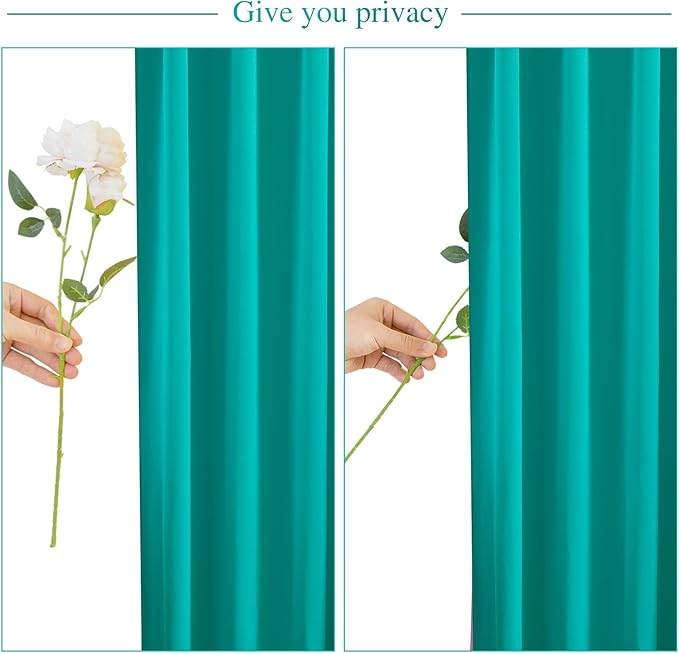 4 Panels Turquoise Backdrop Curtain for Parties Wrinkle Free Photo Backdrops Drapes Background Fabric Decoration for Baby Shower Wedding Birthday Party 20ft(W) x 10ft(H)