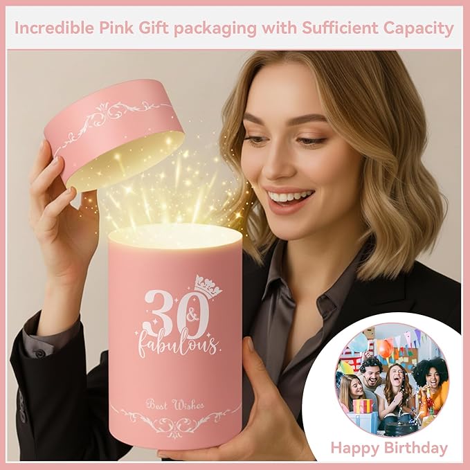 30TH Birthday Gifts for Women,her,In my 30 Year Old Birthday Decorations For Her,30&Fabulous Sash and Tiara For Women,Friends,Sister-Turning 30th Party Favor Supplies