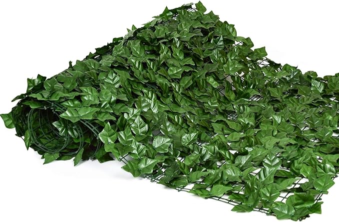 DearHouse 98.4x39.4in Artificial Ivy Privacy Fence Wall Screen, Artificial Hedges Fence and Faux Ivy Vine Leaf Decoration for Outdoor Garden Decor