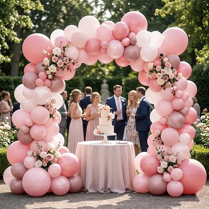 Pastel Pink Balloons Latex Light Baby Pink Balloon Garland Arch Kit Different Sizes for Birthday Baby Shower Winter Bridal Prom Party Decorations