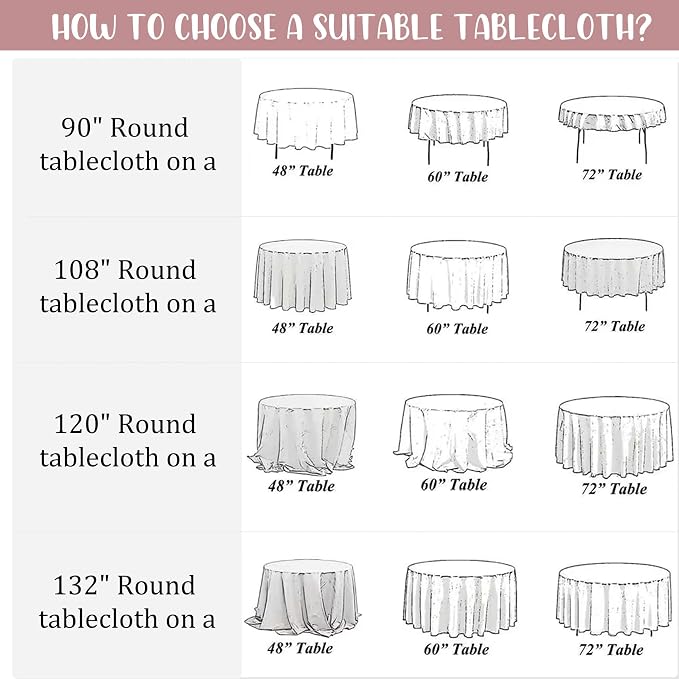 Fivenl 8 Pack Premium Round Tablecloth 90 Inch Round Table Covers Bulk Washable Polyester Fabric Round Table Clothes for Wedding Party Reception Banquet Buffet Restaurant (Dusty Rose, 90 Inch)
