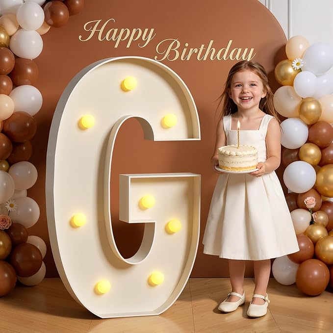 Marquee Letters 3 Feet Tall 3FT Large Light Up Letters G for Wedding Will You Marry Me Sign Happy Birthday Engagement Party Decorations Big Letterboard G