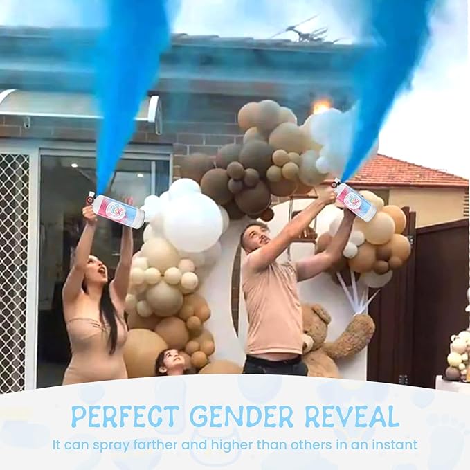 Gender Reveal Fire Extinguisher 2 Pack Giant Boy or Girl Gender Reveal Extinguisher Blue Pink Powder Smoke for Sex Reveal Fire Extinguishers Gender Reveal Ideas Baby Reveal Decorations (2 Pack Blue)