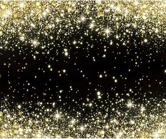 Black and Gold Backdrop for Photography 10x8ft Fabric Gold Glitters Backdrops Black Golden Shining Backdrops for Birthday,Graduation,Wedding,Prom,New Year,Retirement Party Decoration