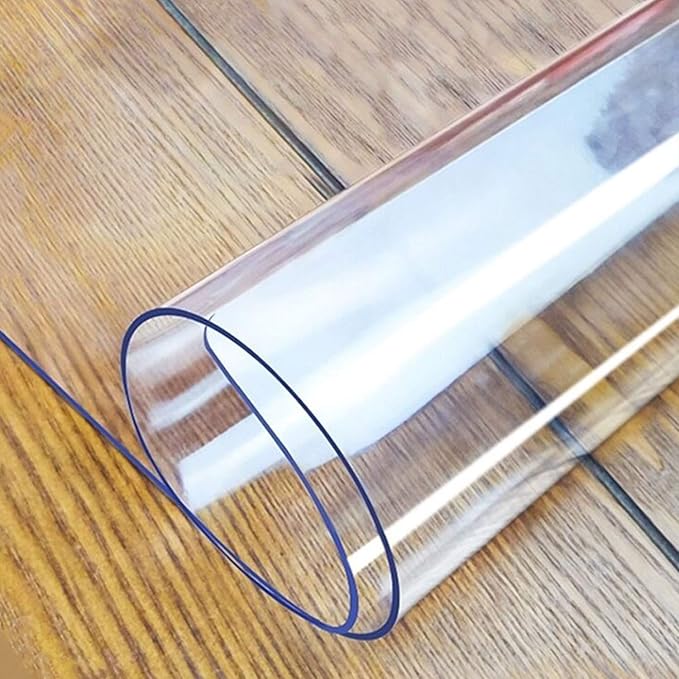 LovePads Clear Table Cover Protector, 23 x 47 Inch 2mm Thick Plastic Table Cover, Table Protector for Dining Room Table, Waterproof Dresser Cover Top for Kitchen, Coffee, Writing Desk