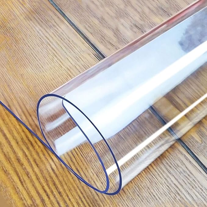 LovePads Clear Table Cover Protector, 44 x 108 Inch 2mm Thick Plastic Table Cover, Table Protector for Dining Room Table, Waterproof Dresser Cover Top for Kitchen, Coffee, Writing Desk
