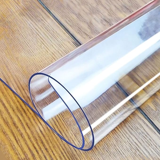 LovePads Clear Table Cover Protector, 44 x 64 Inch 2mm Thick Plastic Table Cover, Table Protector for Dining Room Table, Waterproof Dresser Cover Top for Kitchen, Coffee, Writing Desk