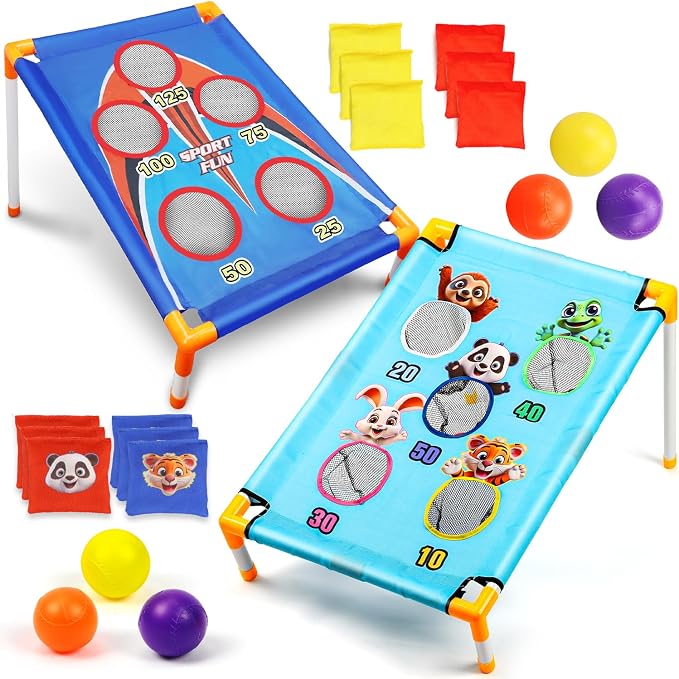 TOY Life Bean Bag Toss Game, Outside Toys for Kids Ages 4-8, Kids Outside Toys, Outdoor Games for Kids 3-6, Kids Birthday Party Games, Kids Cornhole Game Set, Lawn Games for Kids, Easter Party Game