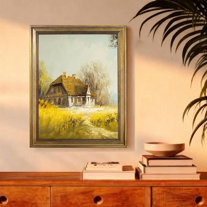 12x16 Picture Frame – Vintage Gold Picture Frames for Tabletop & Wall Mount, 12 x 16 Photo Frame for Living Room, Bedroom, Office Décor & Wedding Anniversary Housewarming