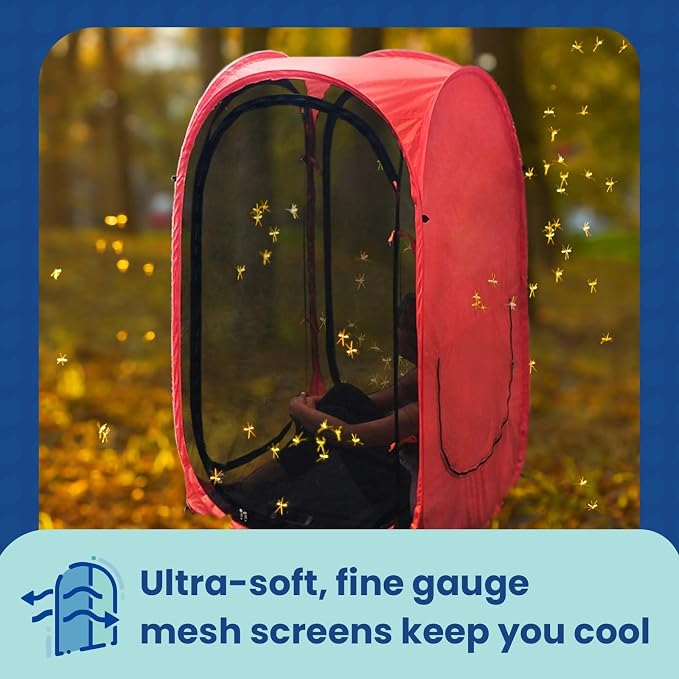 Under the Weather WeatherPod Tank MyPod™ Mesh 1-2 Person Pop-Up Screen Tent Pod - The Original Shark Tank - Keeps Out Bugs, Mosquitos with UPF 50 Sun Protection