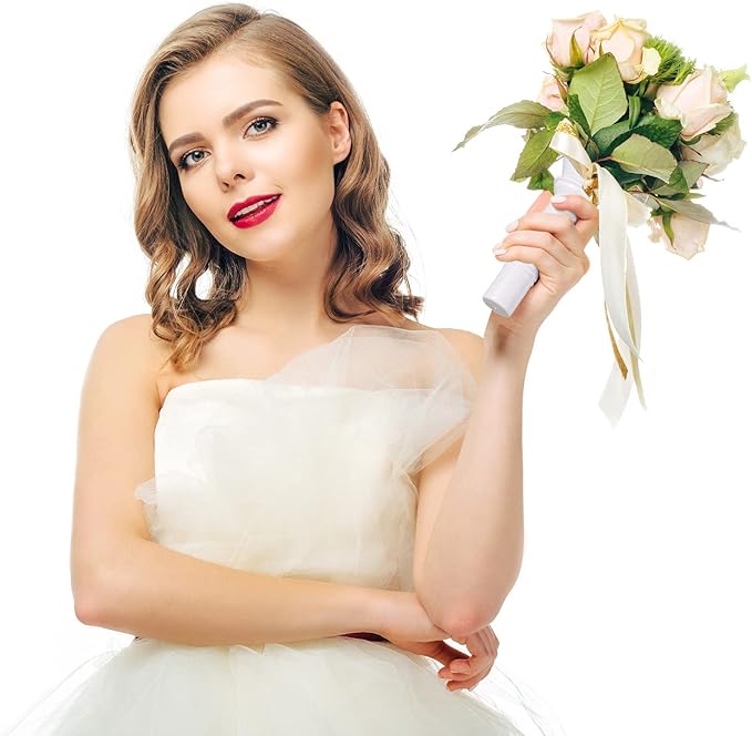 Geiserailie Wedding Bouquet Holder Bridal Bouquet Holders for Artificial Flowers Foam Bouquet Holder Handle for Weddings Flower Arrangement Gardening Supplies (6 Pieces)