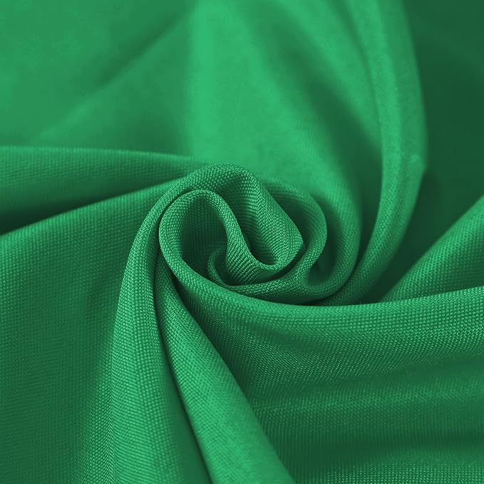 Fokitut 2 Pack Waterproof Round Tablecloth, 60 Inch, Stain Resistant and Wrinkle Polyester Table Cloth, Fabric Table Cover for Kitchen Dining, Wedding, Party, Holiday Dinner-Emerald