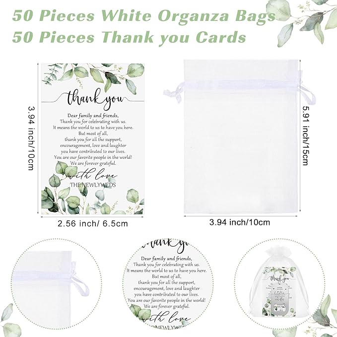 Reallnaive 50 Sets Wedding Gifts for Guests Cheers to Love Laughter and Happily Ever After Opener Beer Opener Keychain Bottle Opener Keychain Thank You Card Organza Bags Bridal Shower Souvenirs