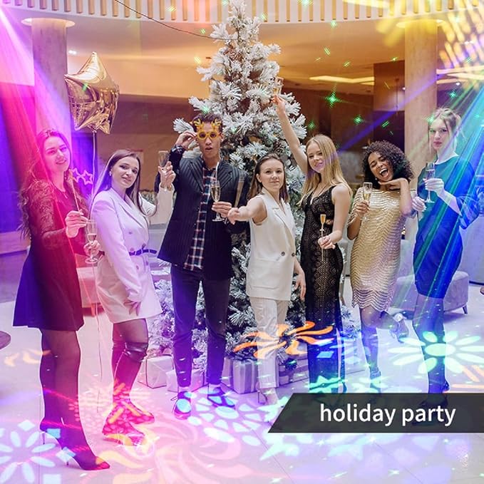 Party Lights DJ Disco Light DMX512 Voice-Controlled RGB Multi-Effect Stage Lighting stroboscopic Family Gatherings Weddings KTV Clubs, Karaoke Holiday Decorations Atmosphere Lighting Light Shows