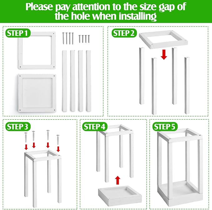 Sabary 5 Sets/ 10 Pcs Wooden Lantern Candle Holders with Candles for Wedding Decoration Vintage Table Centerpiece Farmhouse Rustic Candle Lantern for Indoor Fireplace Dining Party Decor (White)