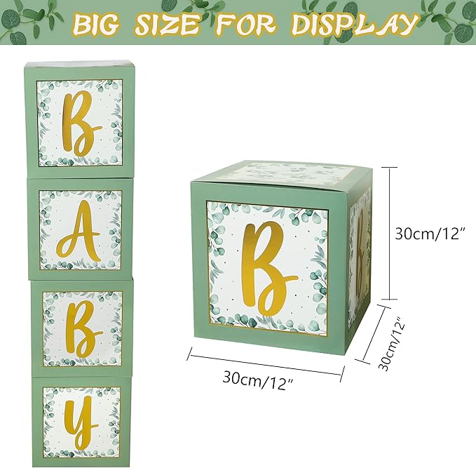 263 Pc Sage Green Baby Shower Decorations Boy Or Girl, Gender Neutral Mint Balloons Garland Kit, BABY Boxes, Oh Baby Backdrop Banner, Olive Green Baby Shower Decor, Woodland Safari Jungle